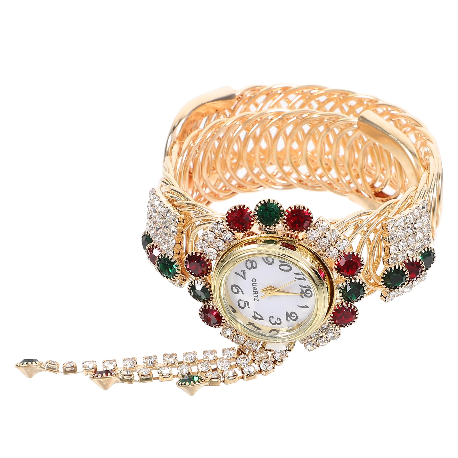 

1pc Ladies Bracelet Watch Quartz Watches for Women Wristwatch Bangle Rhinestone Alloy Stylish Daily Wear