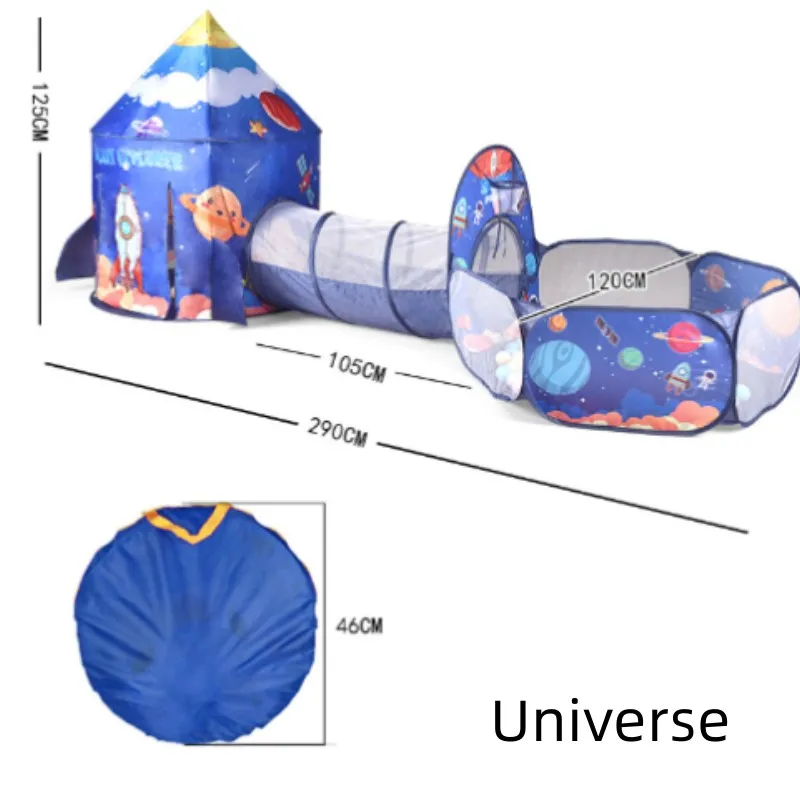 Tente de jeu 3 en 1 pour enfants, 2 documents, jouet, balle, tipi, portable, coule, piscine, intérieur, extérieur, cadeau, décoration