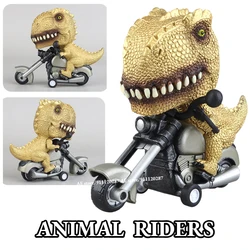 Cool T-REX Dinosaur Animal Mini Motorcycle Car Model Vehicle Miniature Baby Shower Birthday Gift Toys for Kids Boy Girl