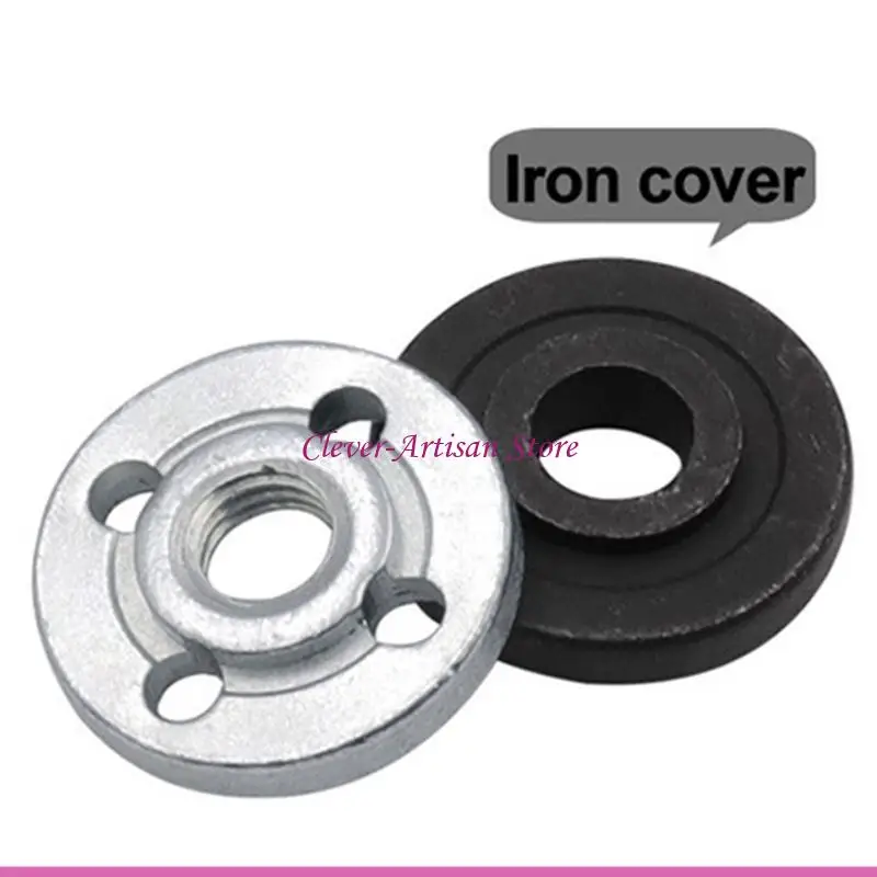 E06B 2pcs/set Grinder Lock Nut Inner Outer Flange Metal Pressure Plate for Type 100 Polishing Machine