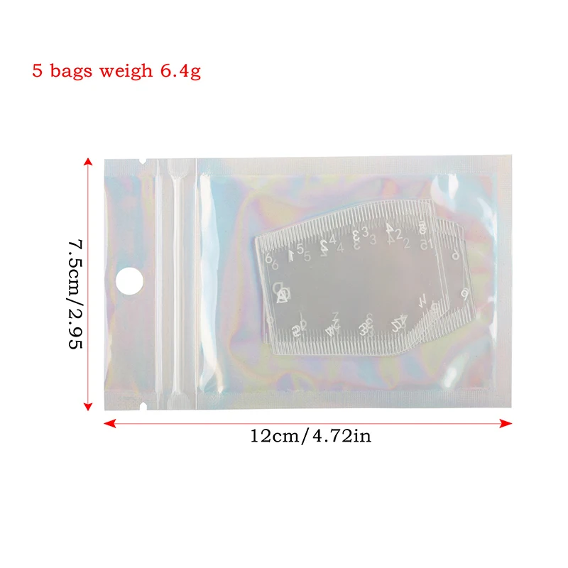 5Pcs Durable Brow Shaping Stencil Shaping Portable Instant Brow Shaper Drawing Eyebrow Design Ruler Gift