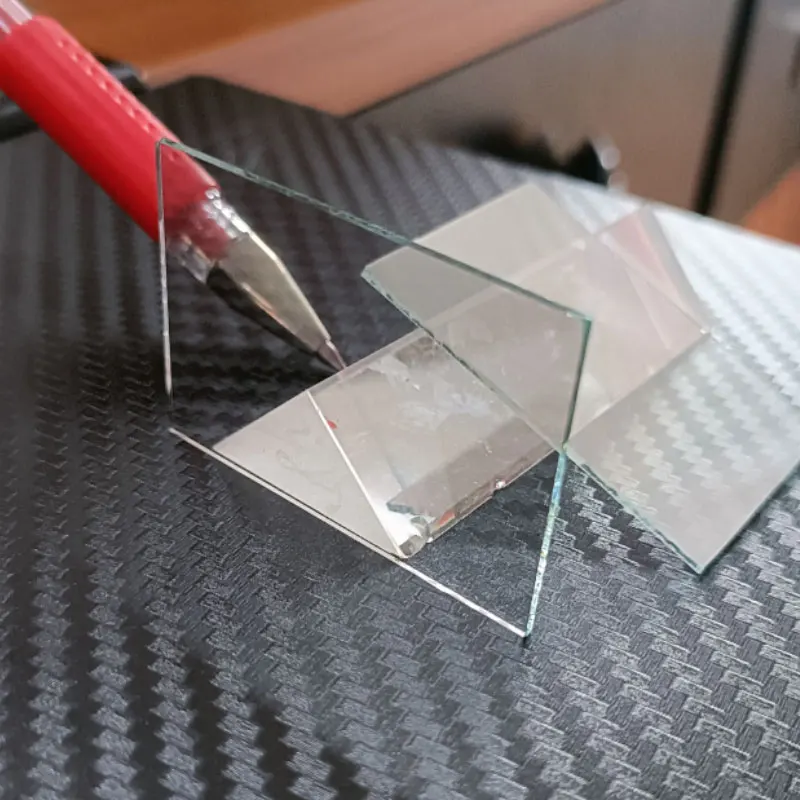 125x103mm 201.5x160.5mm Beam splitter thicknes 1mm 2mm Semi-transparent and semi-reflective Glass non-ghosting
