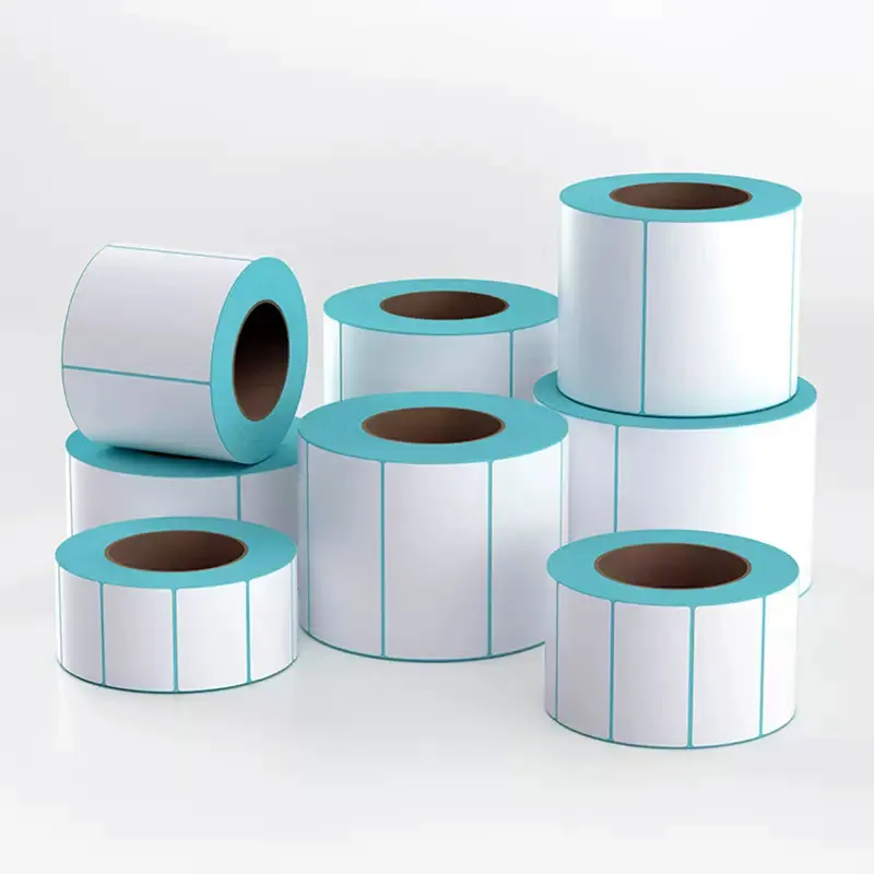 Thermal Label Sticker Paper Supermarket Price Blank Barcode Label Direct Print Waterproof Print Supplies 800pcs/Roll Adhesive