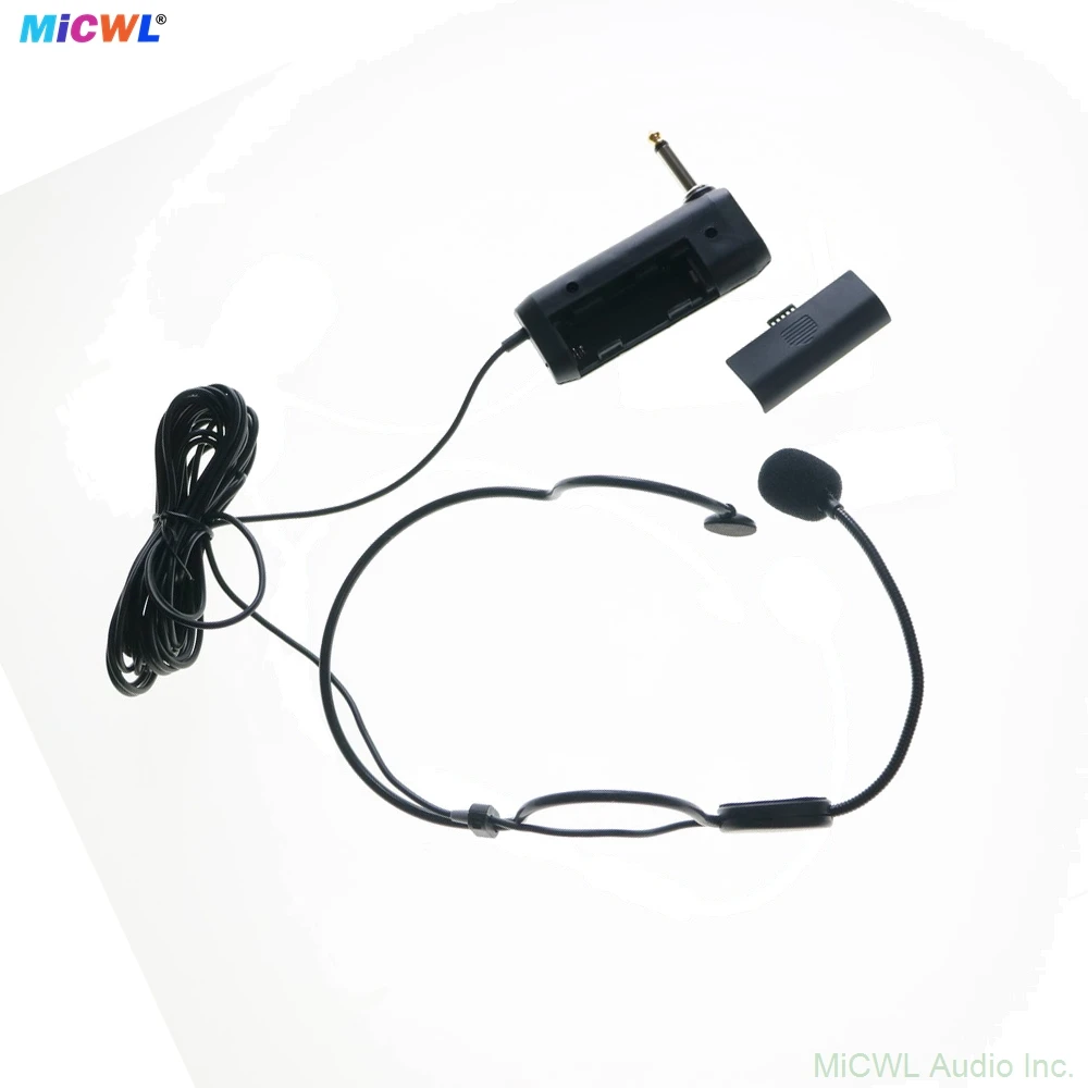 

6.35mm Headset Headworn Condenser Microphone 6.5mm Plug with AA Battery Adapter Mixer Sound Console PA Speaker Amplifier