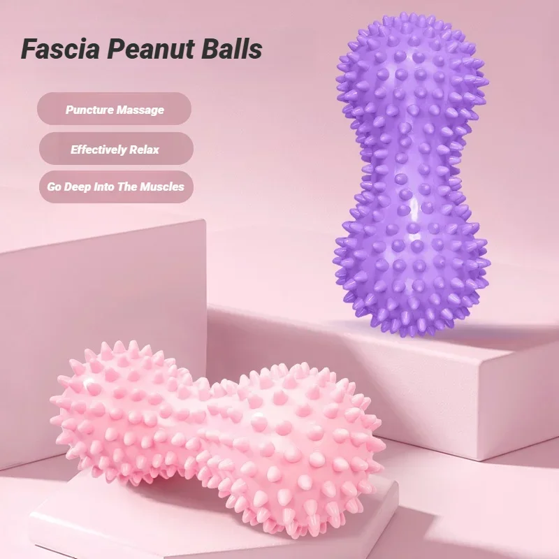 For Plantar Trigger Massage Muscle Pain Stress Training Peanut Spiky Ball Foot Massager Relaxation Myofascial Balls