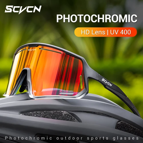 SCVCN nuevas gafas fotocromáticas para ciclismo al aire libre, gafas de sol deportivas para senderismo, gafas para bicicleta de montaña y carretera, gafas UV400