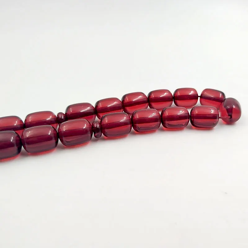 ALBASHAN 10X13MM Red Resin Tasbih  Misbaha prayer beads muslim Accessories Arabic rosary  jewelry Eid gift Islamic Bracelets