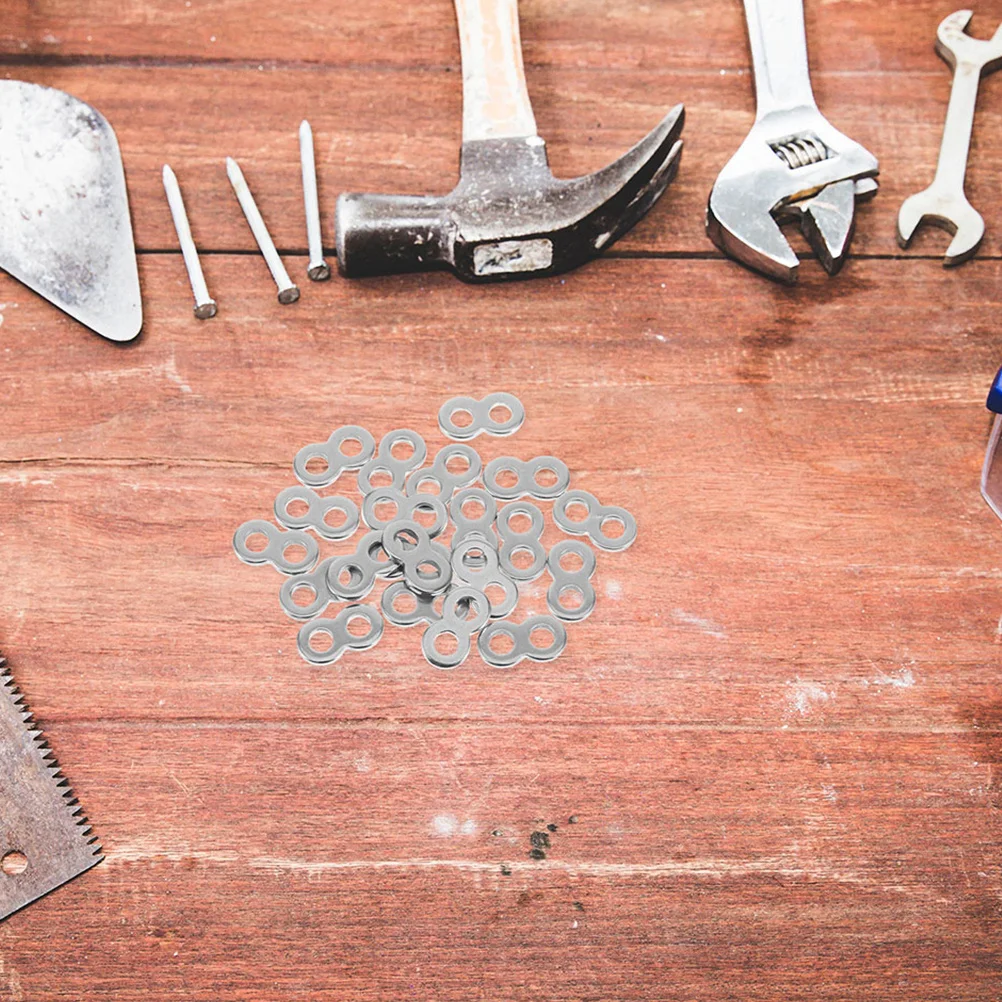 

50pcs 8 Figure Stainless Steel Tabletop Connectors For Wood Desk Cabinet Drawer Repair Table Top Attachment Mounting Clips