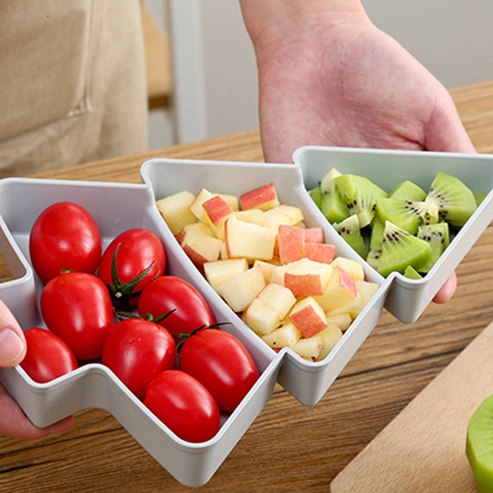 

2Pcs Christmas Tree Plastic Snack Tray Nuts Storage Dish Fruit Platter Dessert Serving Plates Party Wedding Christmas