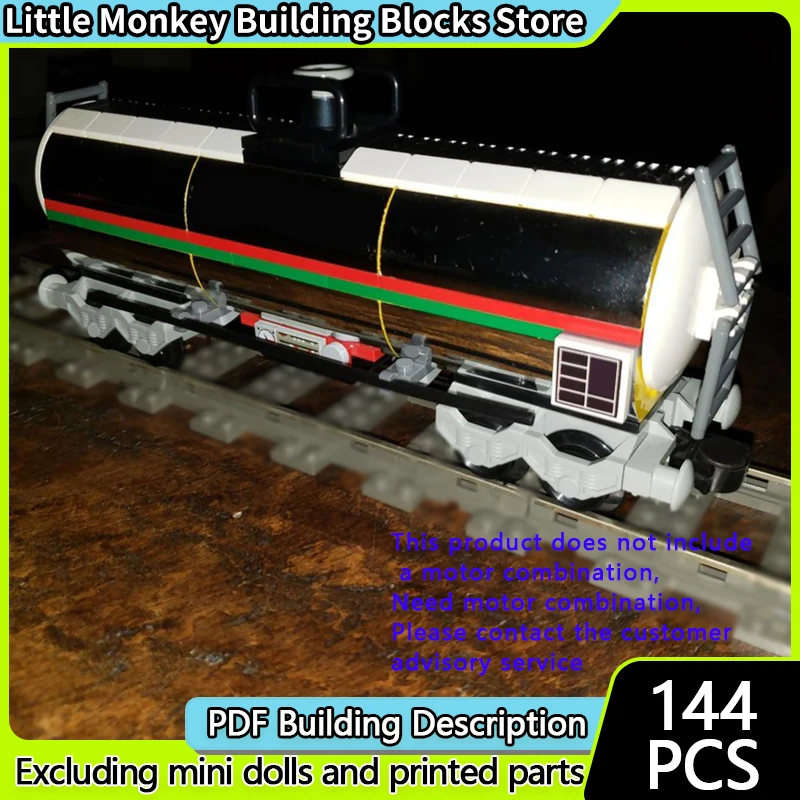 Model samochodu miejskiego MOC Klocki konstrukcyjne Lokomotywa-cysterna kolejowa Technologia modułowa Prezenty świąteczne dla dzieci Zabawki do składania Zestaw