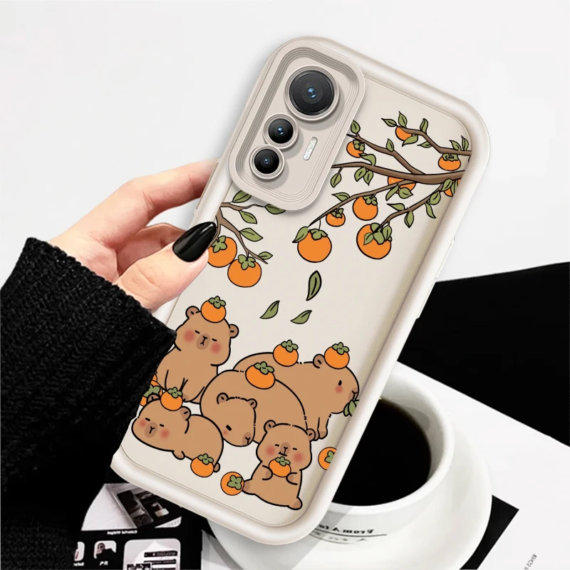 Capibala Cute Cartoon Eye Ladder For Xiaomi MI 14 12T 11 Lite Poco M3 X5 X4 F5 F4 F3 F2 GT Pro 5G Funda Phone Case