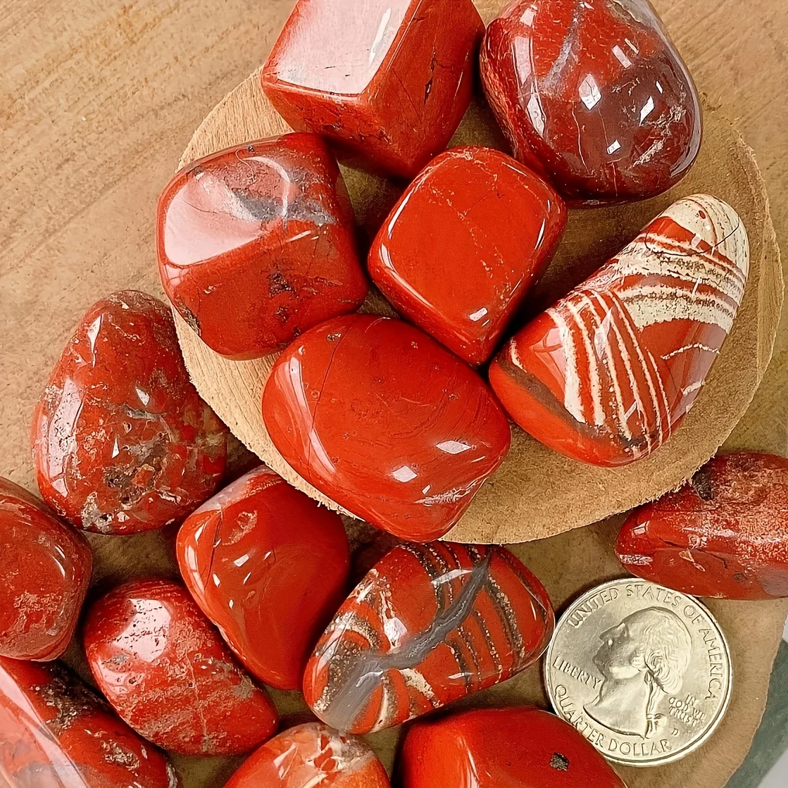 Bonsai Rock Garden - 50g/100g/200g Elegant Red Jasper Tumbled Stones,
