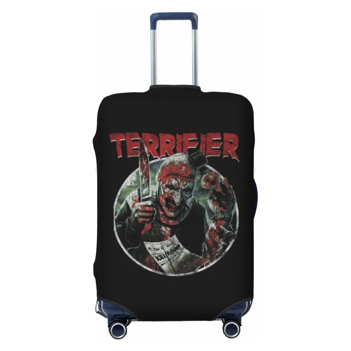 

Пользовательский клоун ужасов, Хэллоуин, фильм ужасов, дорожный чехол для багажа, пылезащитный чехол для чемодана, подходит для 18-32 дюймов