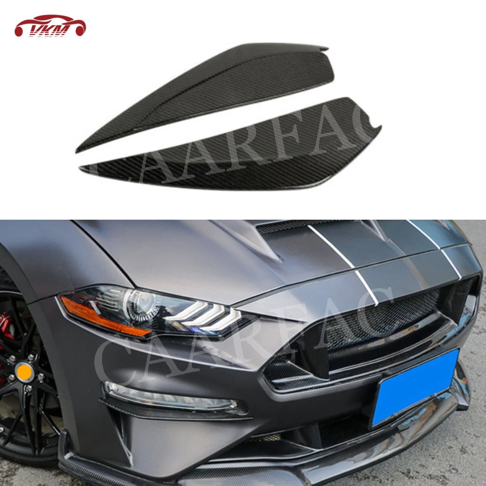 

Carbon Fiber Material Front Bumper Splitters Decoration For Ford Mustang Coupe 2 Door 2018 2019 2020 Auto Car Styling