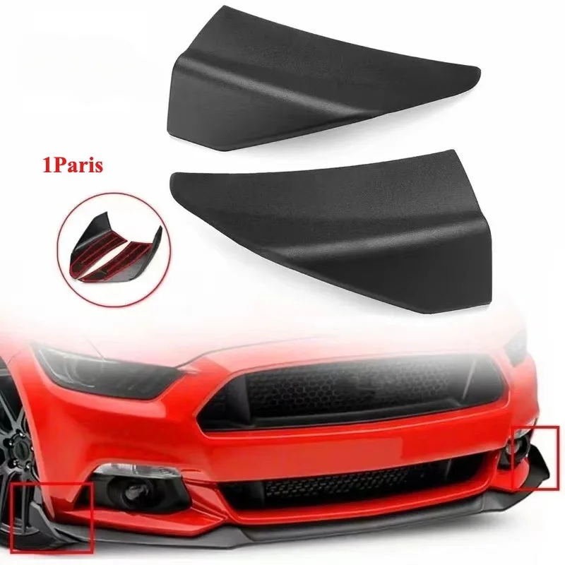 

2 шт., передний бампер автомобиля, разветвитель для губ, диффузор, спойлер на подбородке, крылышки, защита для Ford Mustang 2015 2016 2017, ABS