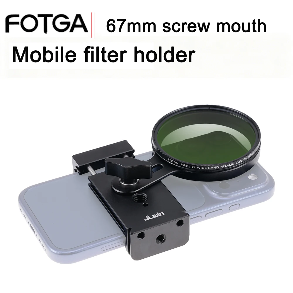 

FOTGA Professional Phone Lens Filter Holder Mount-Universal Camera Filter Adapter with Adjustable Clip For Mobile Photography