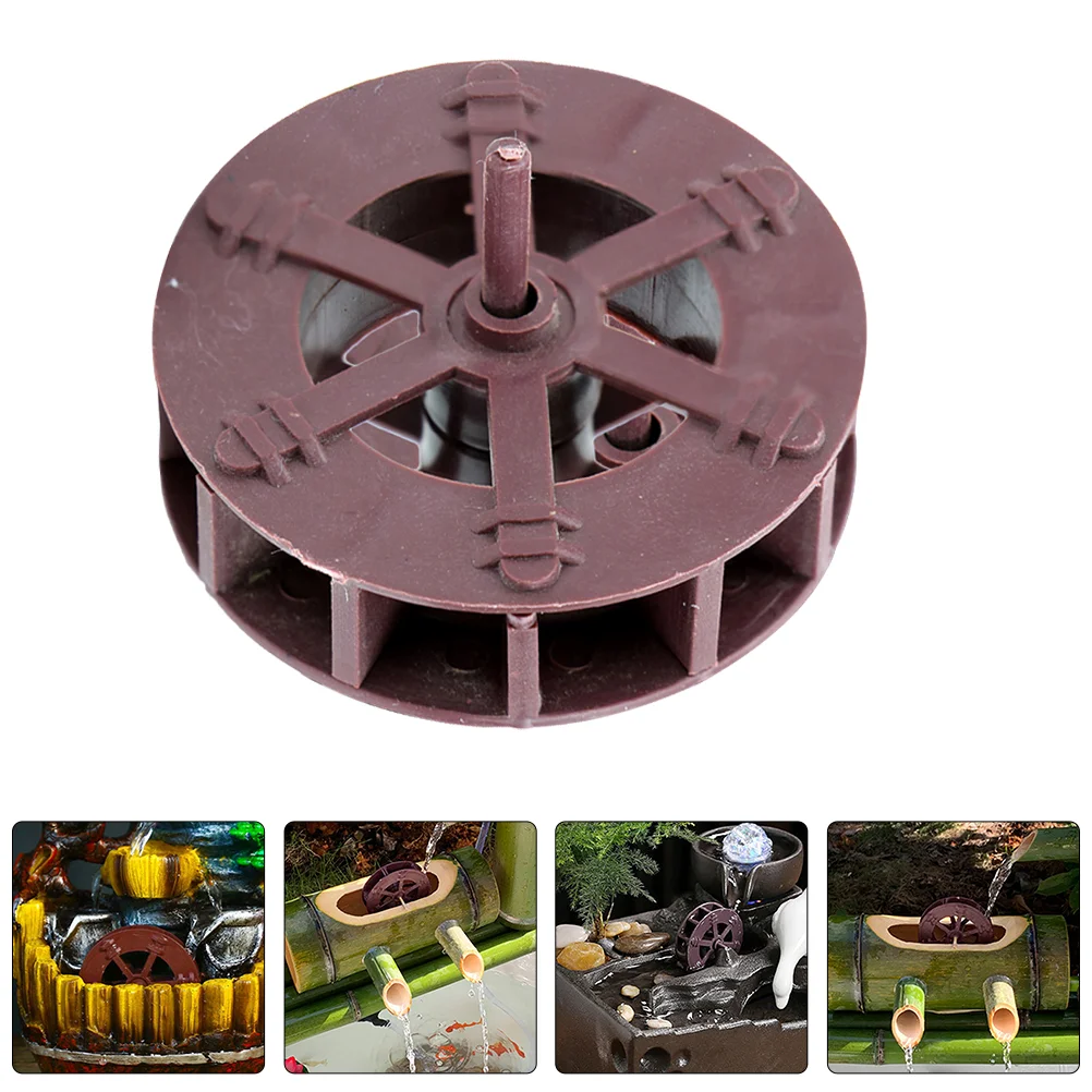 10Pcs RockeryWaterfallDecorPlasticMicroLandscapeWheelFountainTablePartGardenSuppliesWaterFeatureFishTankDiyZenGardenAccessories