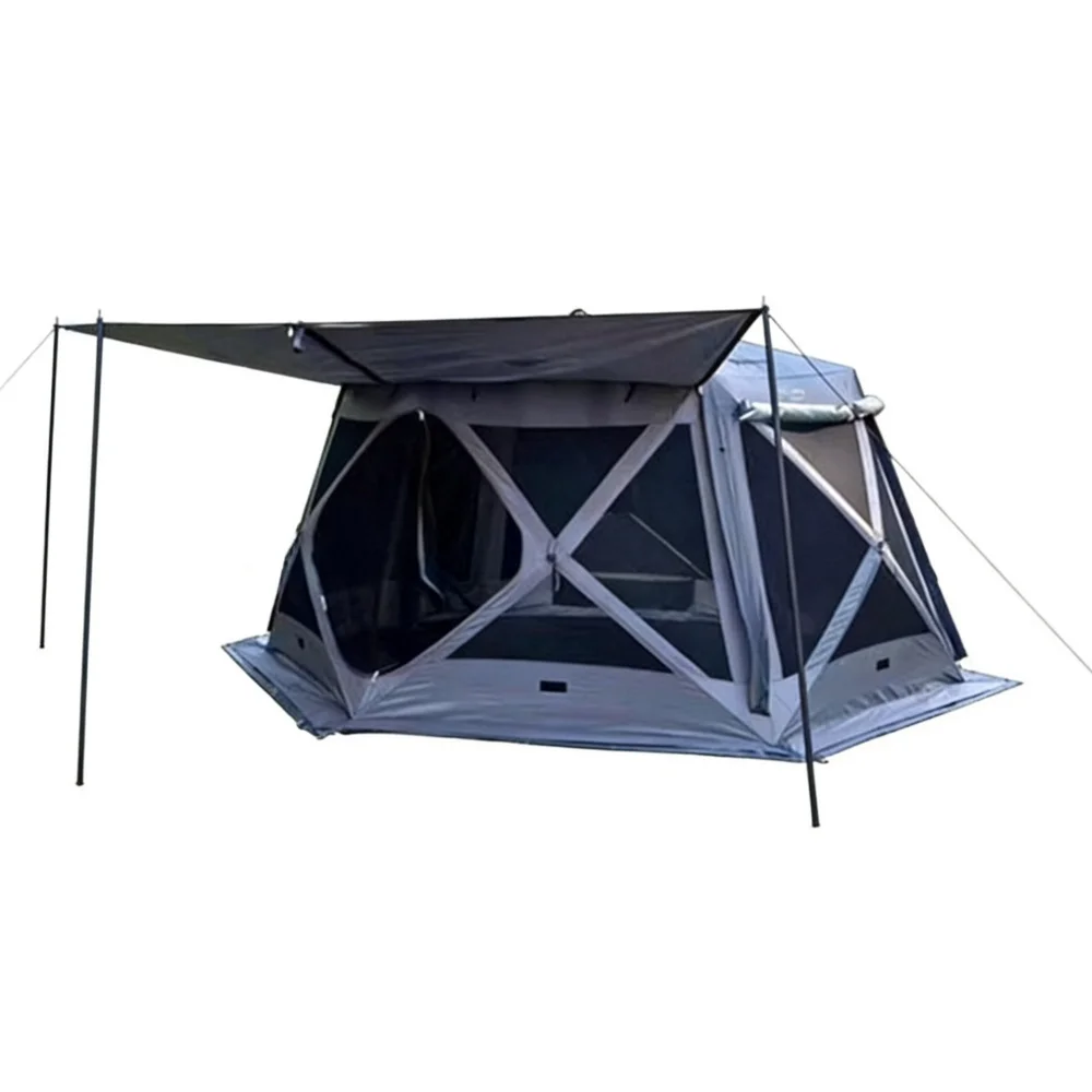 Beach Pop up Sunshade One Bedroom Waterproof Double Layer Summer Camping Tent with 420D Tear-resistant Oxford Fabric