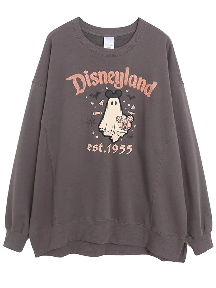 Disneyland Walt Disney World Castle Letter Halloween Party Villains The Nightmare Before Christmas Sweatshirt Women Jumper Tops