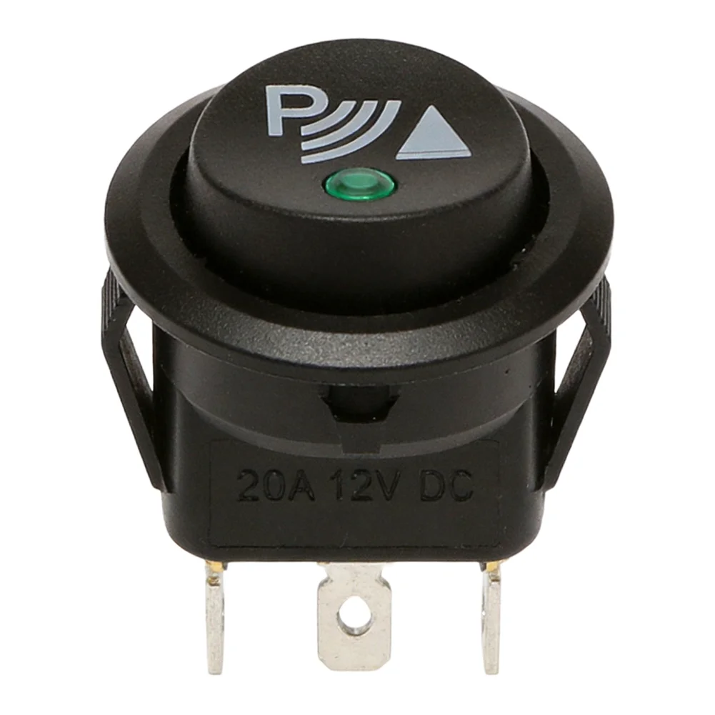 High Quality Switch Sensor Switch 12V Plastic + Metal Round Black Car 3 Pin Rocker Controls Front Rear Walking