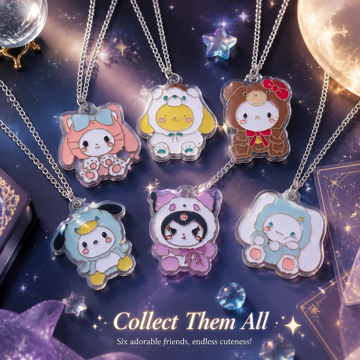 New New Sanrio Kuromi Collarbone Chain Best Friend Necklace Couple Pendant High Face Value Kawaii Girly Student Gift Cute Jewelry - Aliexpress Deal