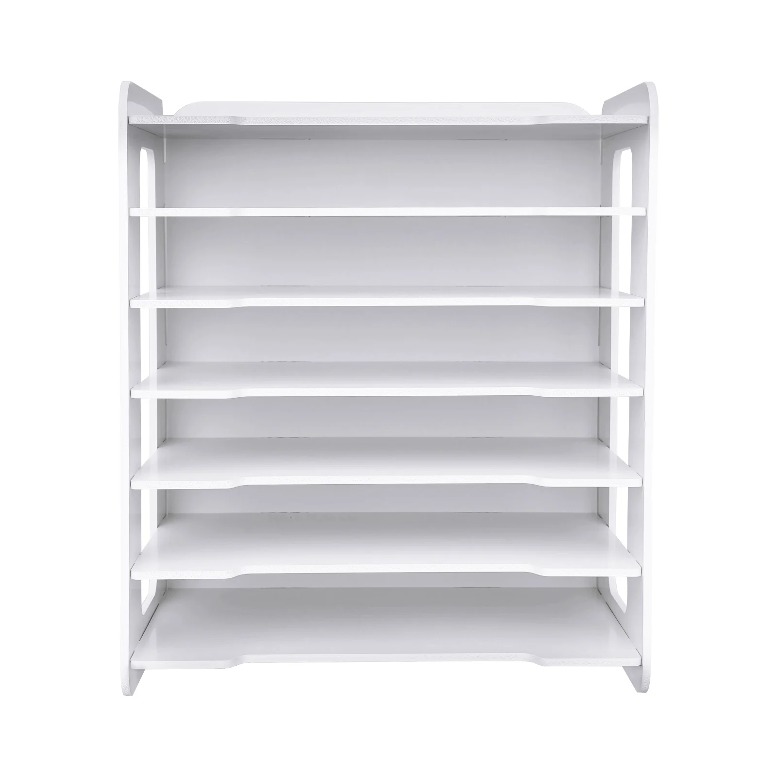 

7 Tier White Wooden Office Desk Desktop Organizers and Accessories Letter Tray Paper Sorter Holder File Document Rack Shelf