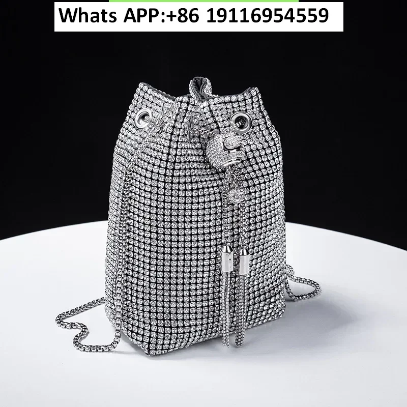 

Dinner soft diamond lantern bead bag women's chain shoulder bag tassel tote crossbody bag