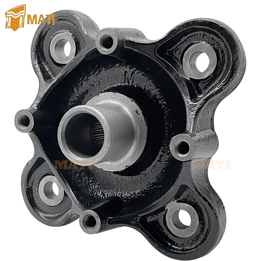 Rear Wheel Hub Machined Black for Polaris Ranger 900 1000 Diesel HST 570-Full-Size Brutus GEM-eM1400 M1400-Gas Pro-XD