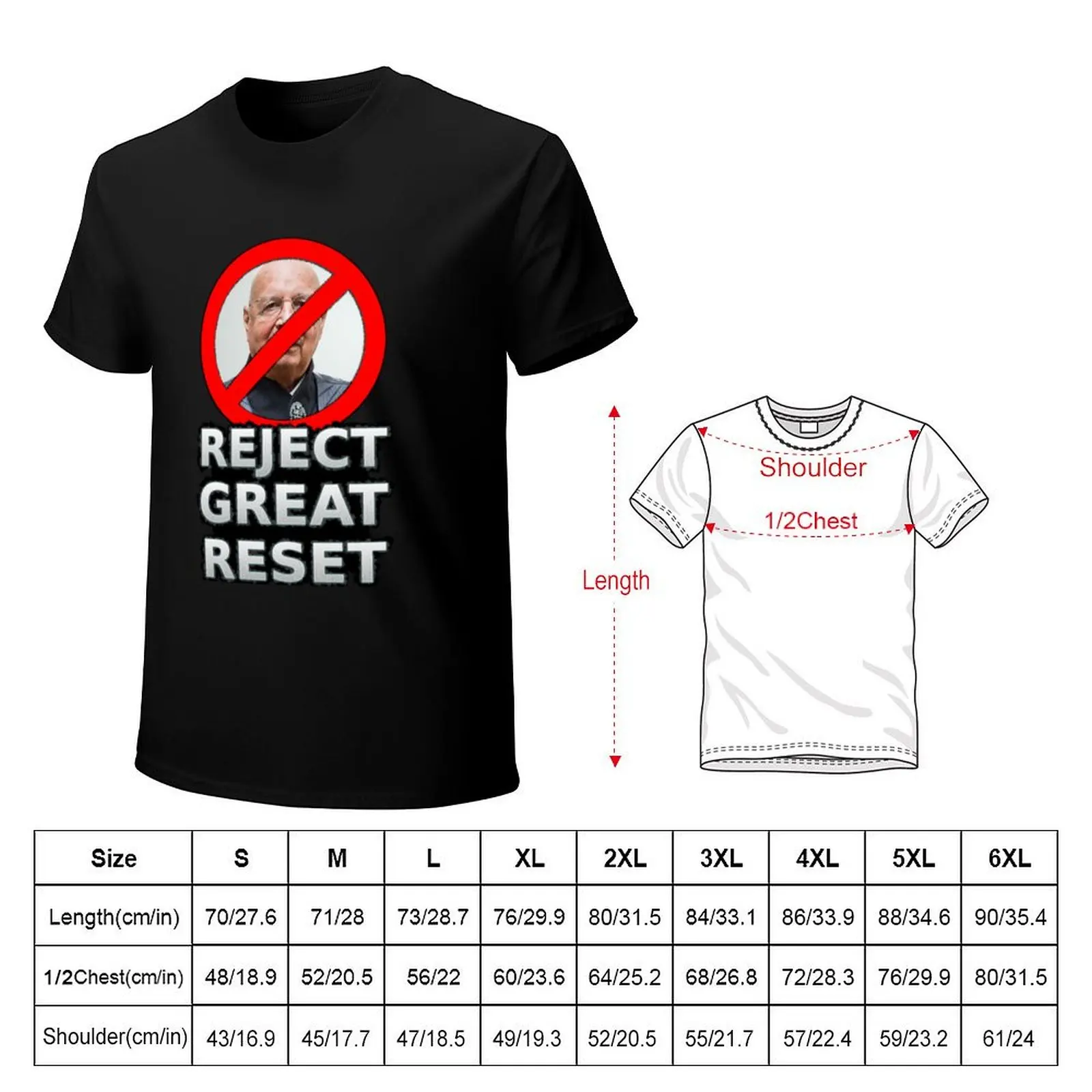 Reject The Great Reset T-Shirt Street Style Casual Tee Shirt