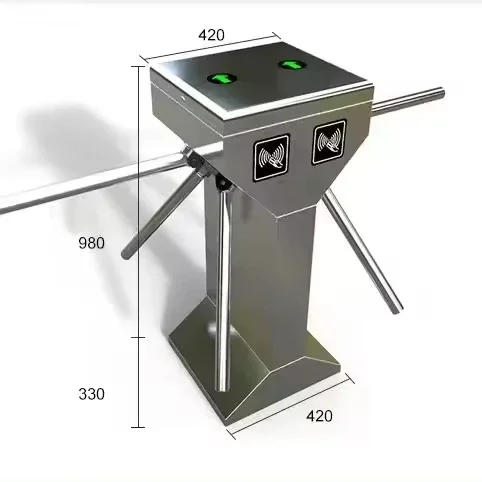 Manufacture supply factory price access control tripod turnstiles with Face recognition RFID card