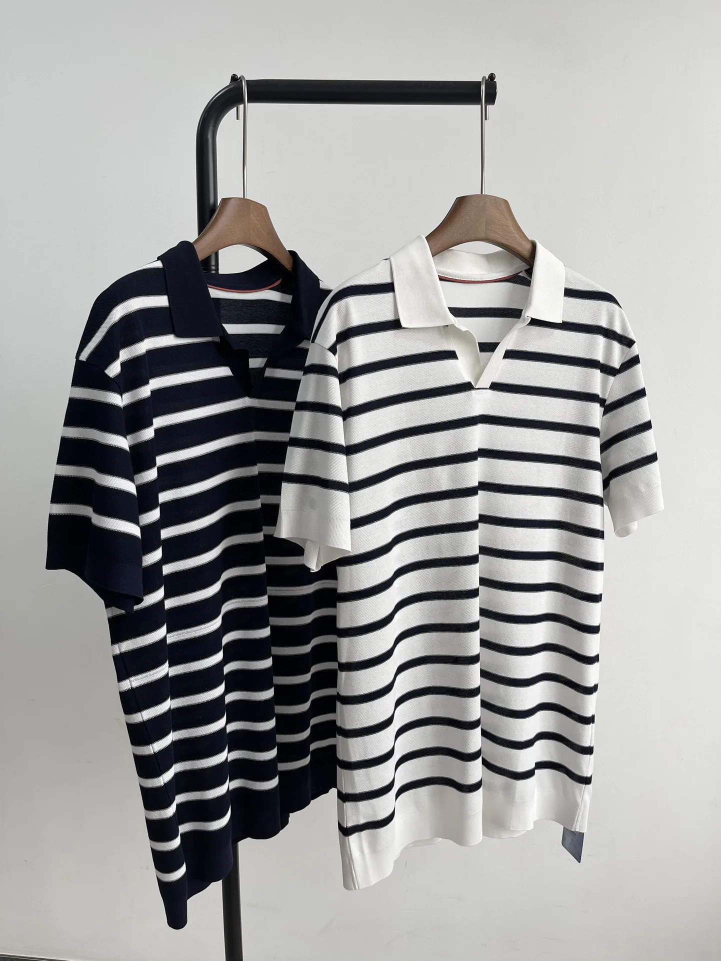 

Lp* Summer New High Quality POLO Shirt High-end Pique Cotton Super Delicate Soft Classic Striped Design Men