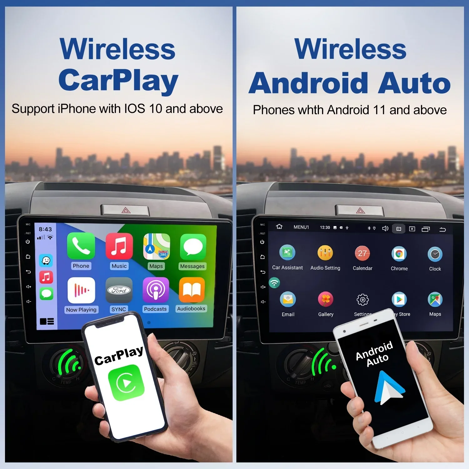 WIFI Smart Android TV Dongle Wireless CarPlay AI Box Car TV Adattatore live YouTube Netflix Video Streaming Box per iPhone Android
