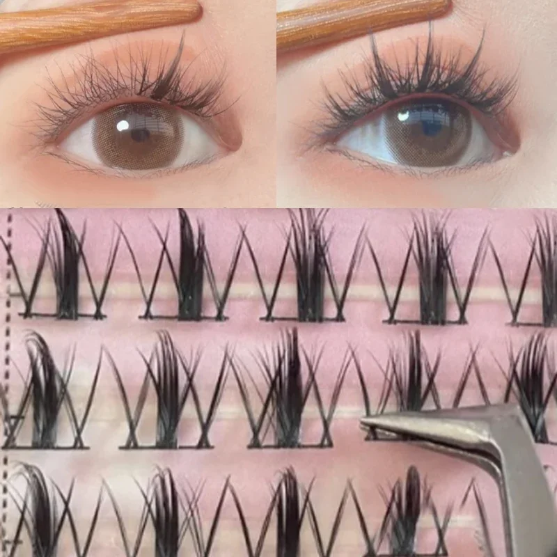 Professional Individual Clusters False Eyelashes Natural Manga Lashes Soft Wispy Fluffy Individual Eyelashes Extensions Makeup