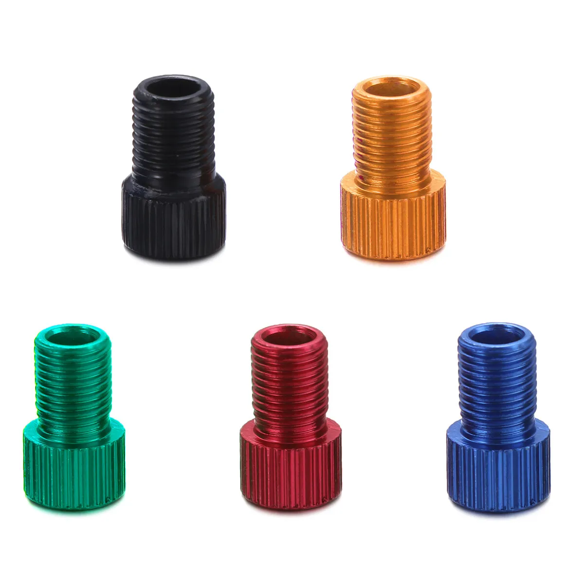 5Pcs Presta to Valve Adapters Aluminum Alloy Bike Pump Compressor Converter Road Mountain Bike Repair Tools