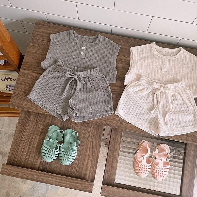 Milangel Conjunto verano bebé algodón – Camiseta y pantalón corto - imagen 2
