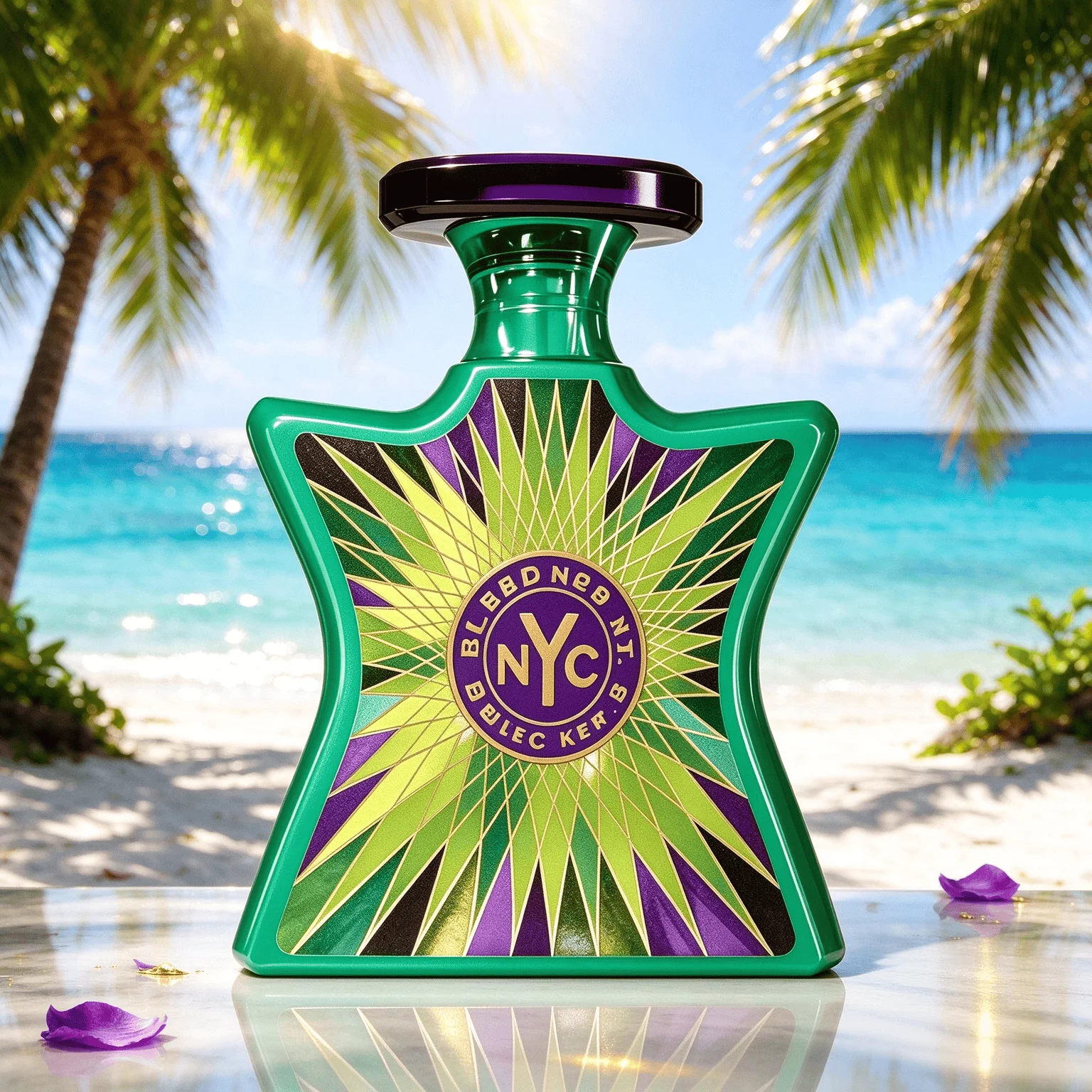 Bond No.9 Bleecker Street Eau De Parfum 100ml Unisex Perfume for Men Women, Luxury NYC Fragrance, Vibrant Art Deco Green Purple Geometric Bottle, Long Lasting Woody Aroma, Birthday Wedding Gift for Him Her