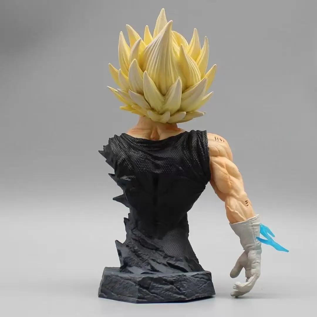16 センチメートルドラゴンボール魔人ベジータ超サイヤ人胸像フィギュア PVC アクションフィギュアコレクションモデルクラシックアクションおもちゃギフトデスク