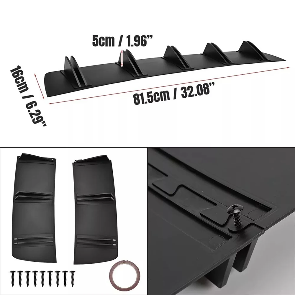 1 Set Car Rear Diffuser Splitter Bumper Spoiler ABS For Most Car Model Keep Car Steady Reduce Noise Auto Accessories Guide Plate