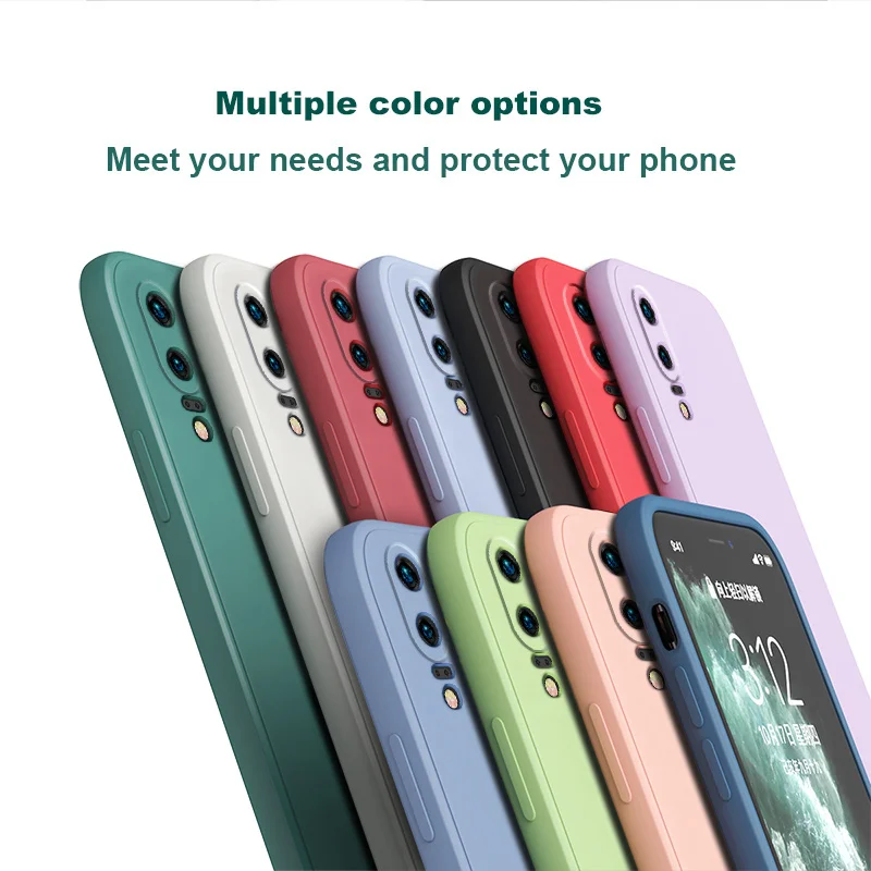 For Huawei P30 Pro Case Plain Slim Soft Matte Silicon TPU Phone Cases For Huawei P20 P30 P40 P50 P60 Lite Pro Cover