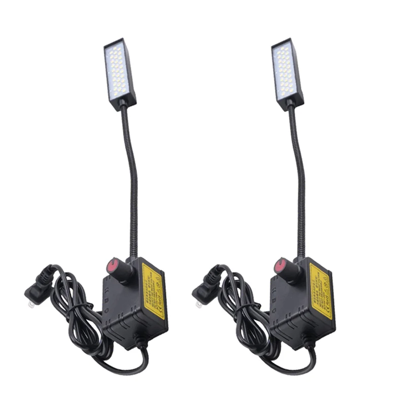 LICE-2X عكس الضوء 30 LED ماكينة خياطة ضوء الخياطة الإضاءة ل منضدة مخرطة الحفر الصحافة مرنة الذراع العمل مصباح الولايات المتحدة التوصيل