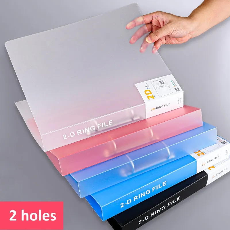 A4 Binder Folder 2-ring File Binder File Folder Cover Office Document Organizer Can Hold 200 Sheets Test Paper Desk Organizer