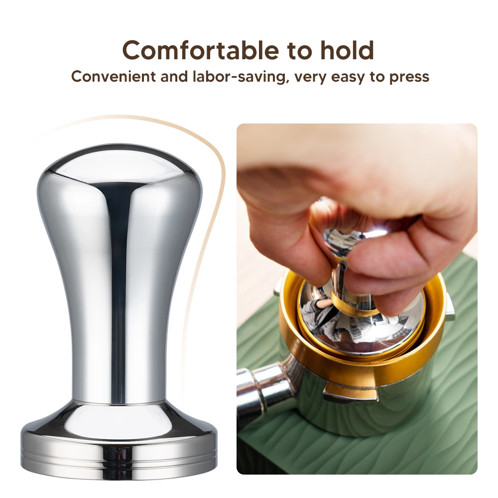 Coffee Tamper For DeLonghi Portafilter 51mm Brewing Bowl Stainless SteelEspresso Coffee Powder Press Hammer Aluminum Dosing Ring