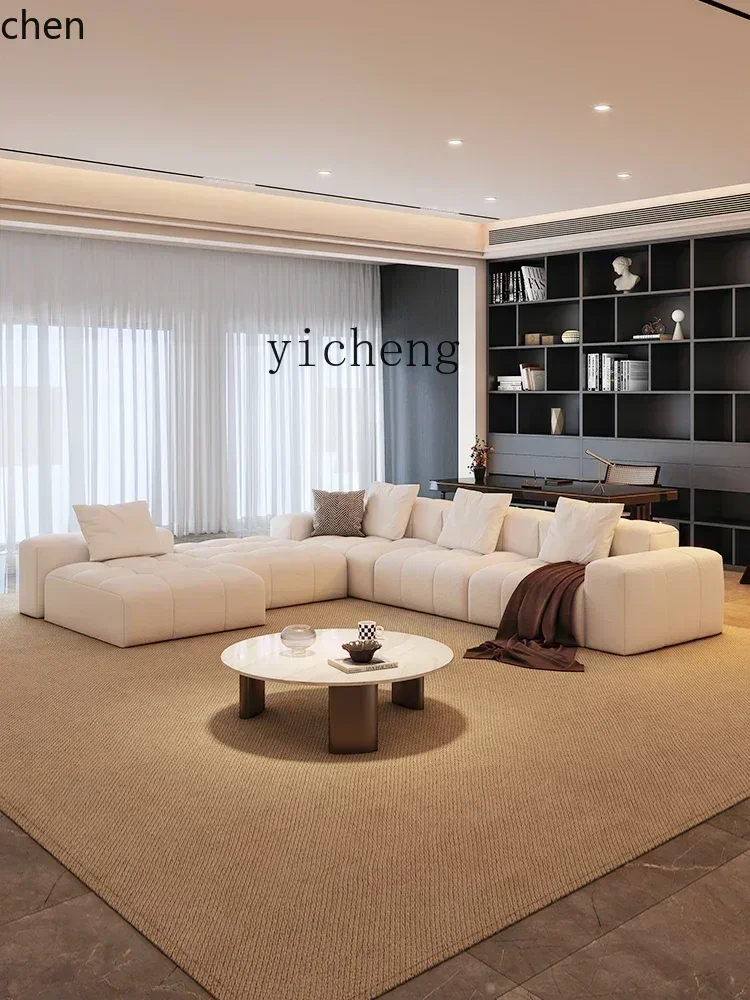 DSA Module Sofa Large Flat Floor Living Room Straight Row Cat Scratch Fabric Corner Combination Sofa