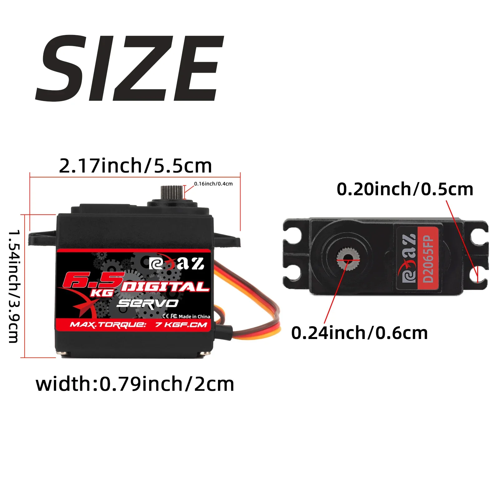 RCXAZ Digitaler Servo mit 180° Rotation ° Metallgetriebe-Servo 3,5KG 6,5KG 9,5KG 14,5KG Hochgeschwindigkeits-Servo für RC-Auto Roboter Boot RC-Helikopter – Detail 11