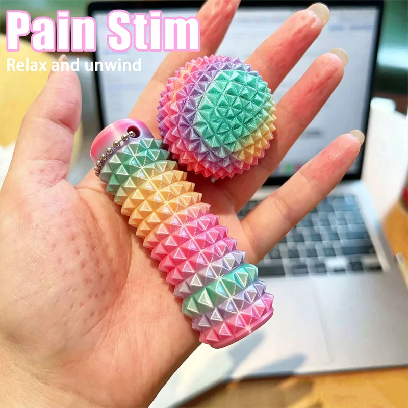 Bâton sensoriel à picots pour stimulation sensorielle, jouet sensoriel anti-grattage, soulagement des comportements répétitifs axés sur le corps, mini cadeau portable