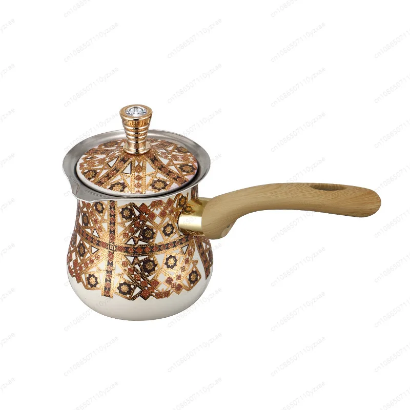 Cezve/Ibrik de Acero Inoxidable y Jarra para Espumar Leche - Cafetera Turca, Multiusos para Calentar Leche, Chocolate, Mantequilla, Té