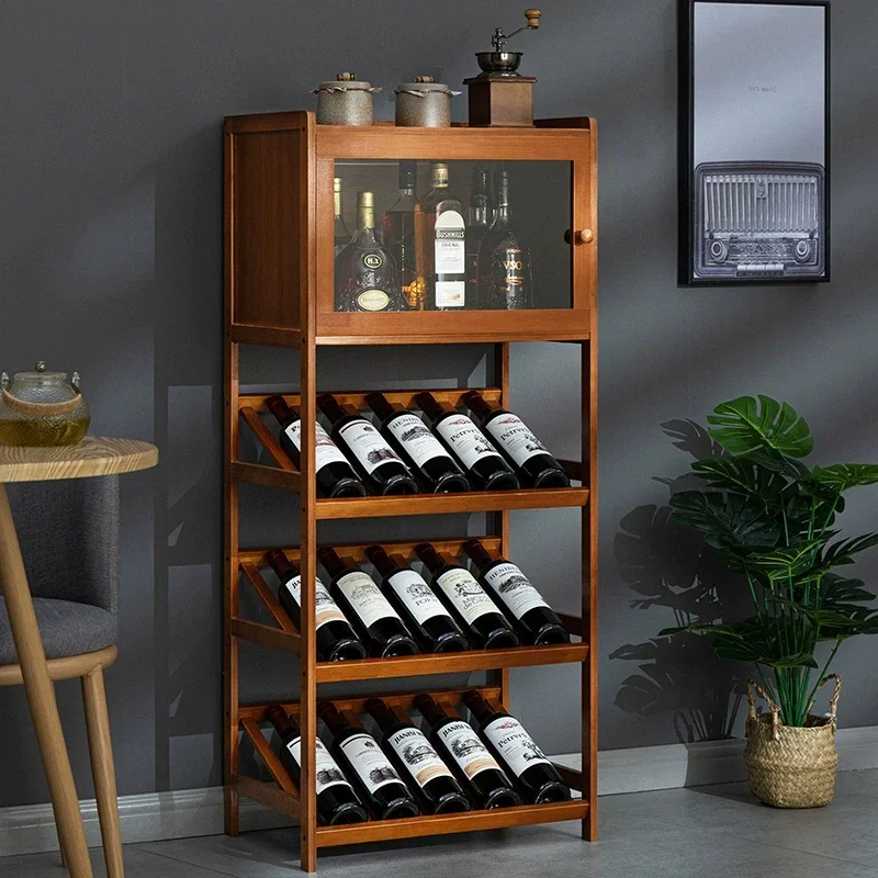 Wooden supermarket multi-layer wine rack, wooden wine rack,Customized furniture manufacturer,OEM/ODM