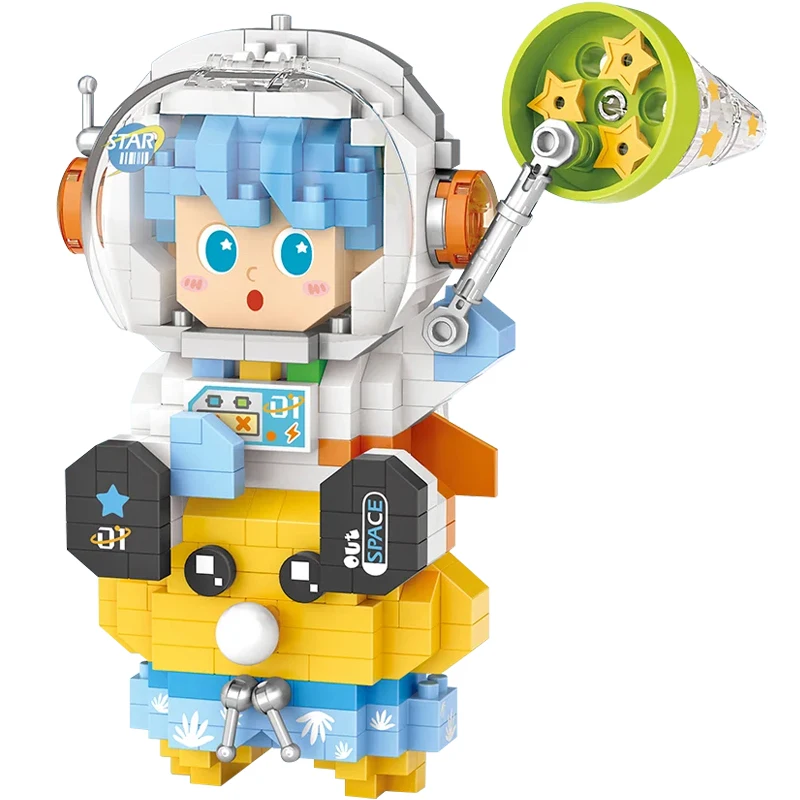 Loz Star Adventure Astronaut Spacecraft Rocket Micro Particle Building Block Model Assembled Toy Li Zhi New Product images - 6