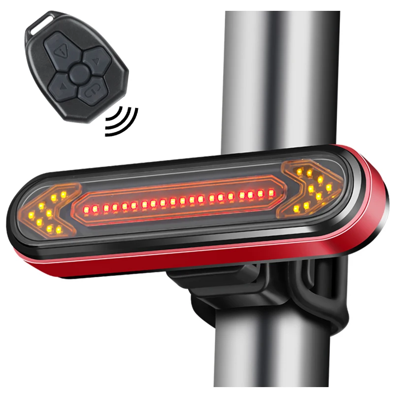 

Remote Control Bike Taillight USB Rechargeable Bicycle Tail Rear Light Turn Signal Braking Warning Wireless LED Cycling Lantern1
