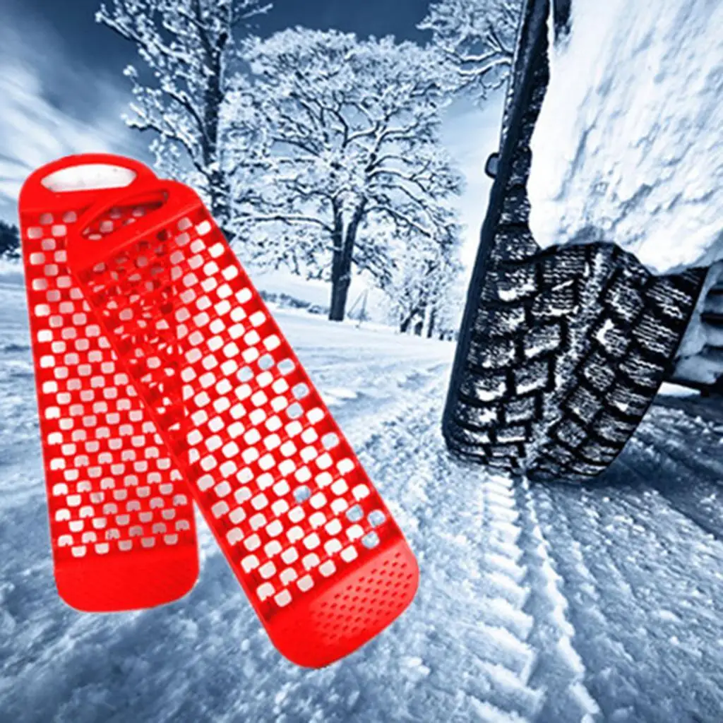 2 Pack Foldable Auto Traction Mat Tire , Car NonSlip Mats, to Unstuck Your Car , Ice, Mud, and